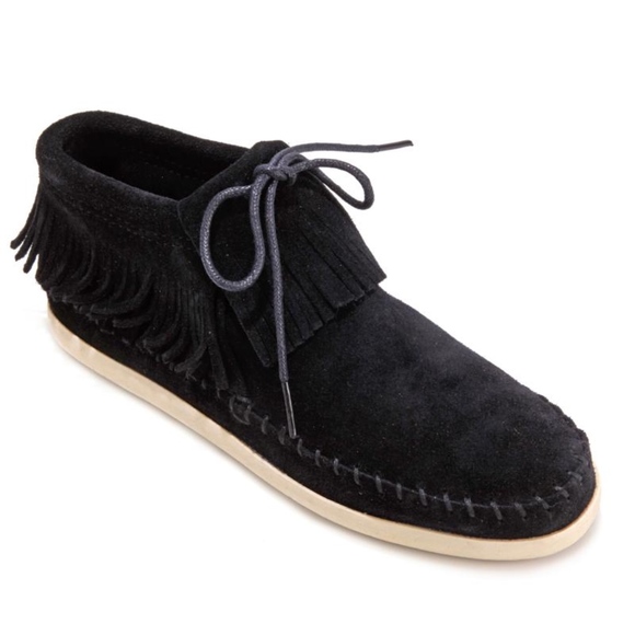venice fringe moccasin bootie